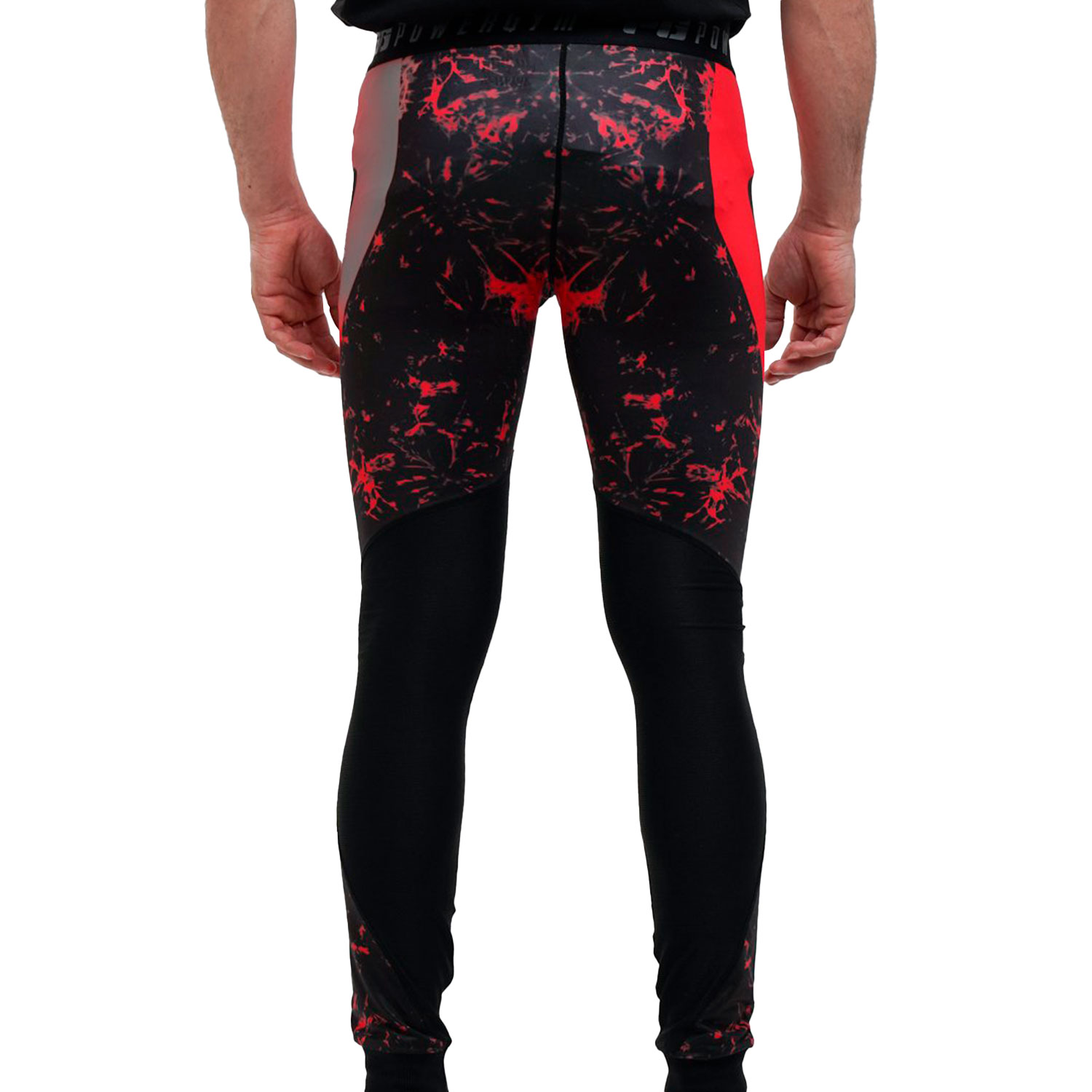 Мужские тайтсы PowerGym, спортивные ласины (красные)